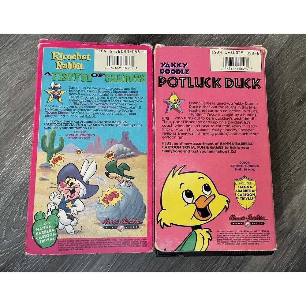 Yakky Doodle Duck Ricochet Rabbit A Fistful of Carrots Hanna Barbera Cartoon VHS - Picture 4 of 9